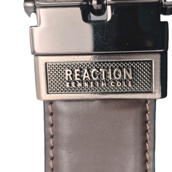 KENNETH COLE Reaction Reversible Black Brown Belt Synthetic Leather Size M 34-36 - Picture 3 of 8